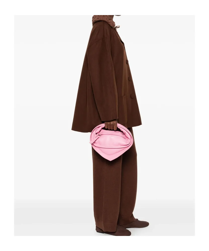 Pleated Logo Handbag