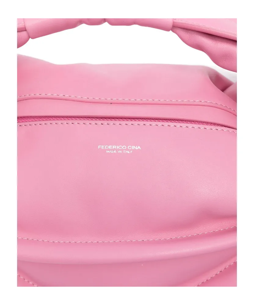 Pleated Logo Handbag