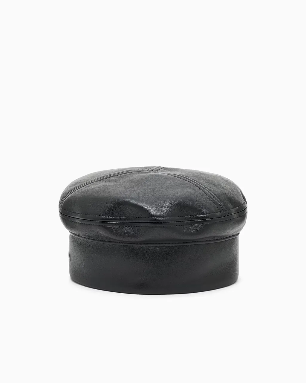 Leather Panelled Beret