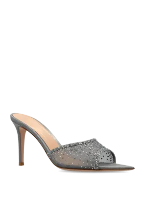 85Mm Rania Crystal-Embellished Heeled Mules