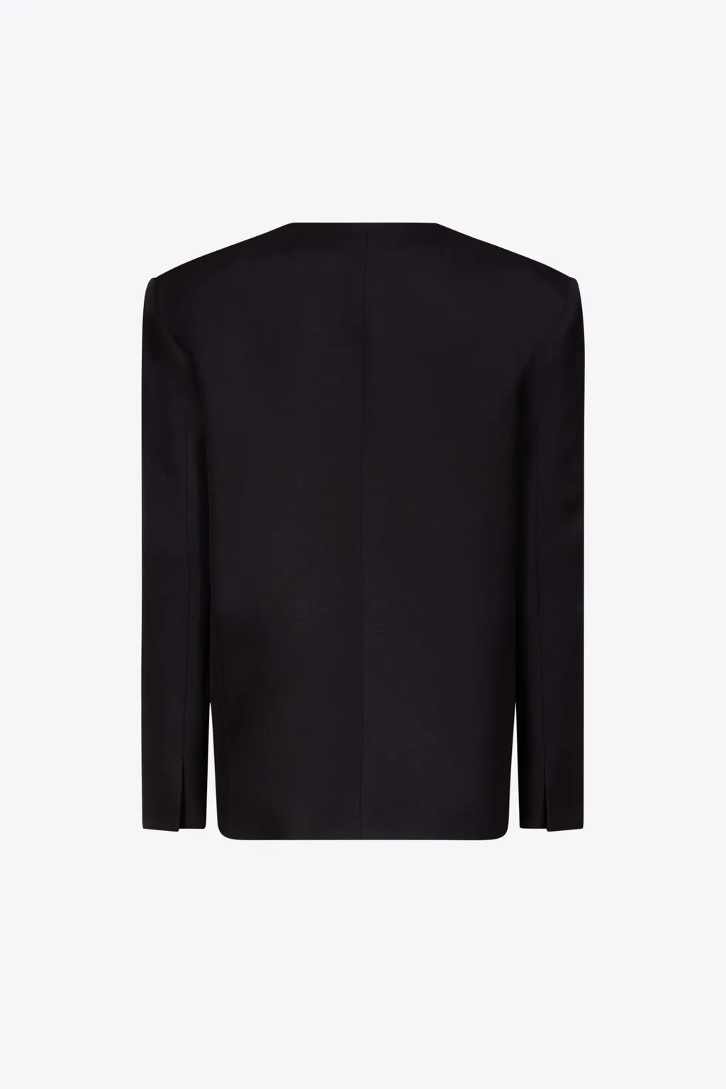 Collarless Suit Jacket