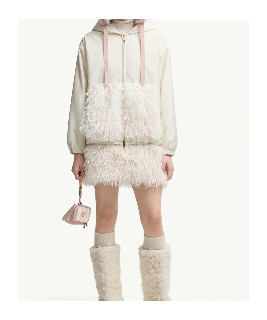 Moncler Teddy-Trimmed Padded Zip-Up Hoodie