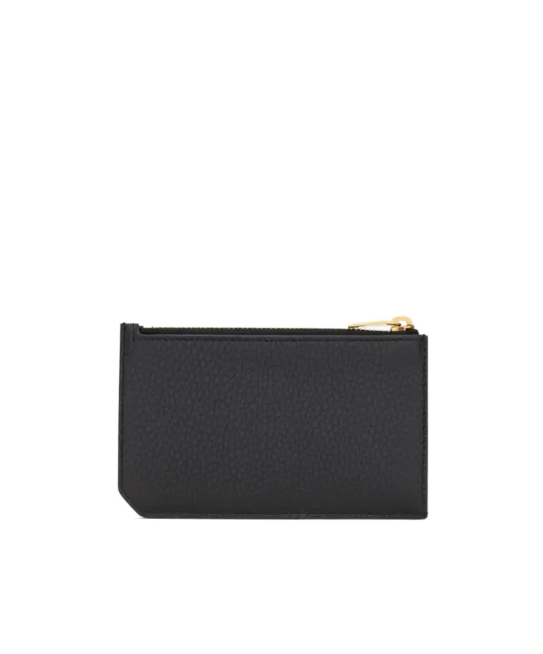 Saint Laurent Tiny Cassandre Franments Zip Card Case