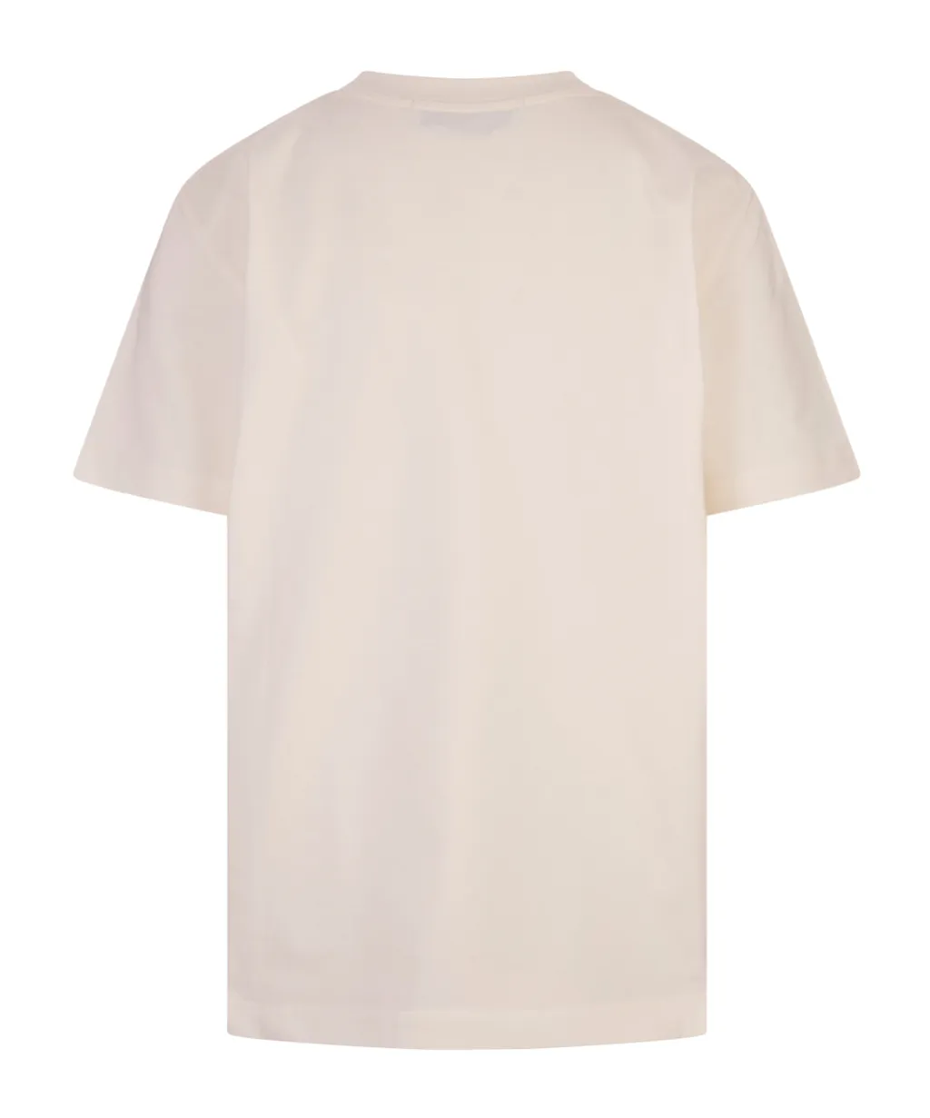 Msgm Logo Detailed Crewneck T-Shirt