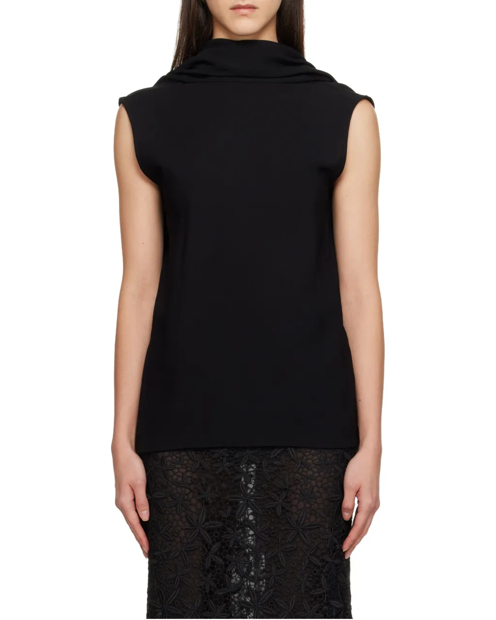 Cocoon Cape Blouse Black