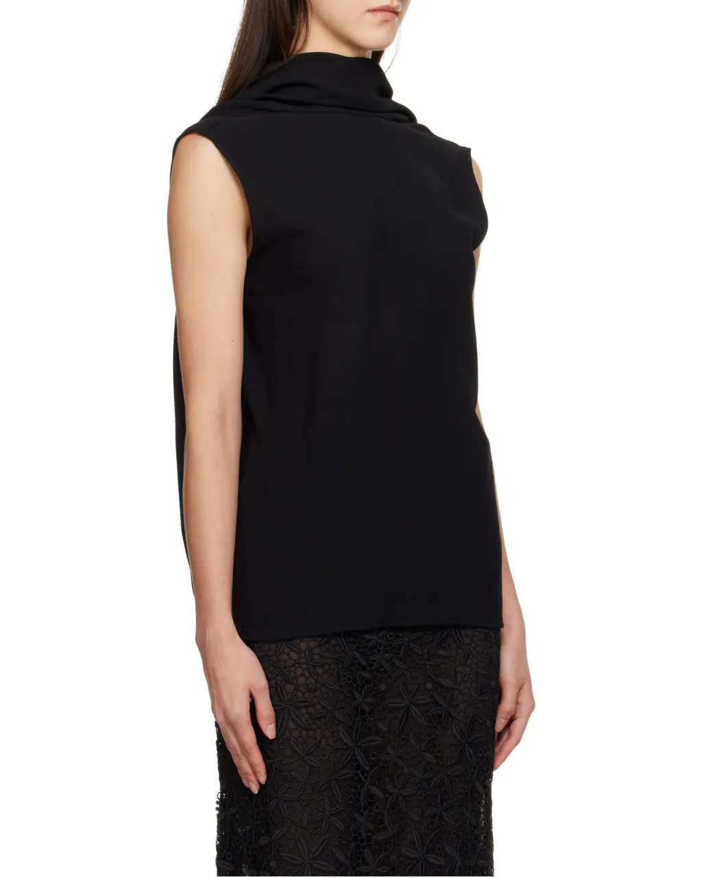 Cocoon Cape Blouse Black