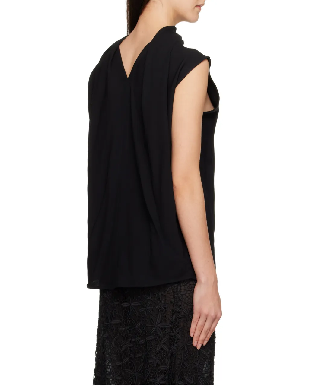 Cocoon Cape Blouse Black