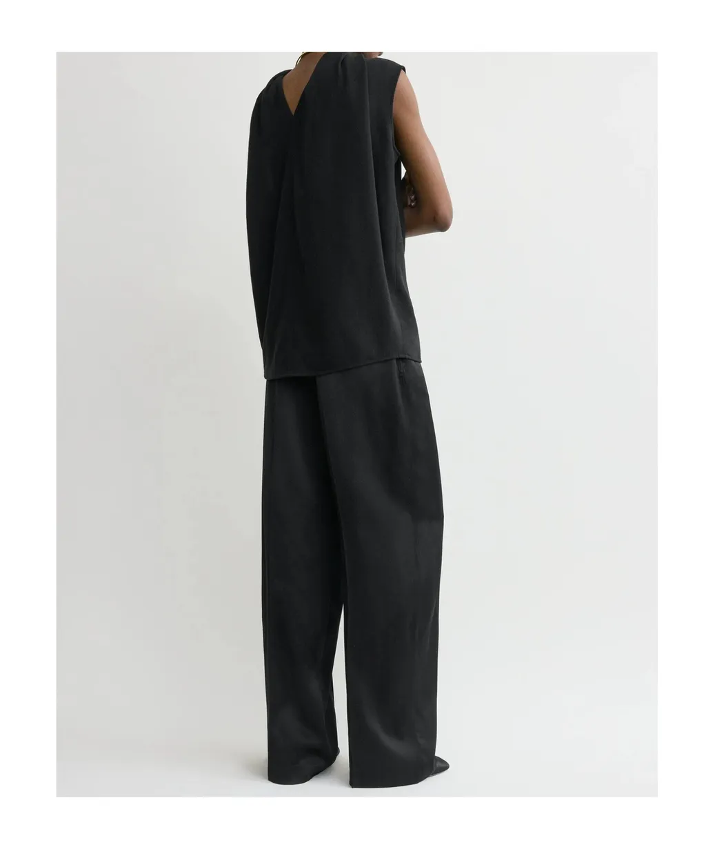 Cocoon Cape Blouse Black