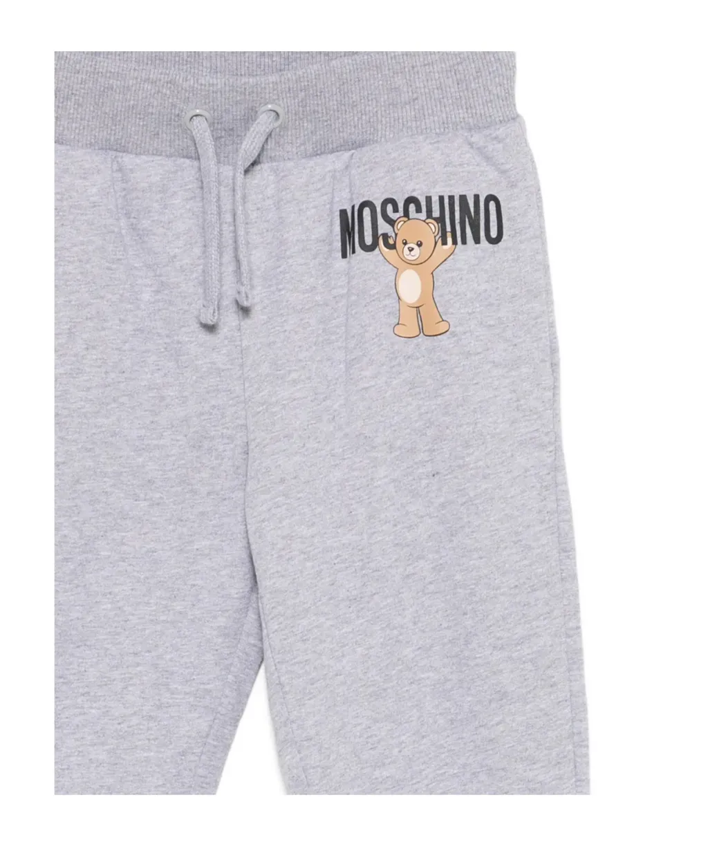 Teddy-Print Drawstring Track Pants
