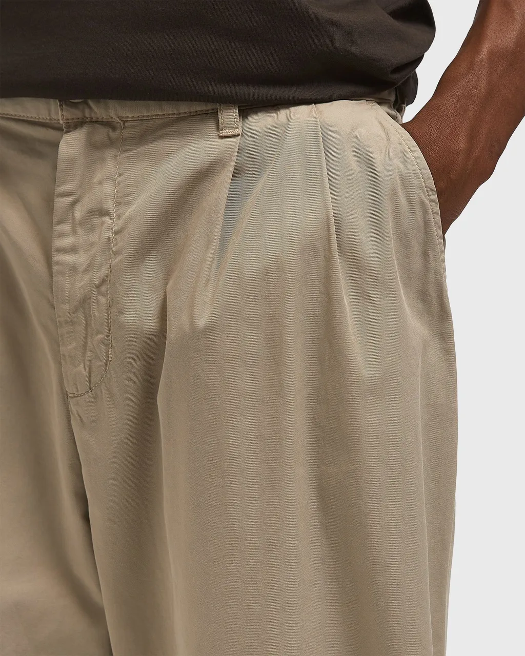 Pleated Cotton Trousers