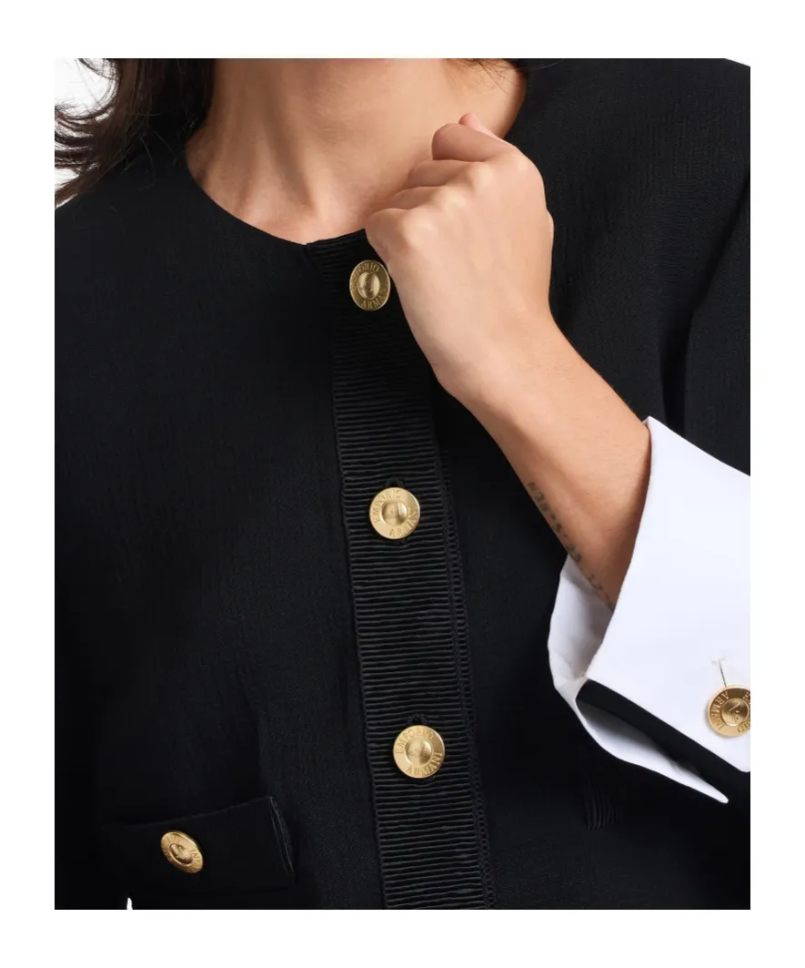Crew Neck Long Sleeve Casual Jacket