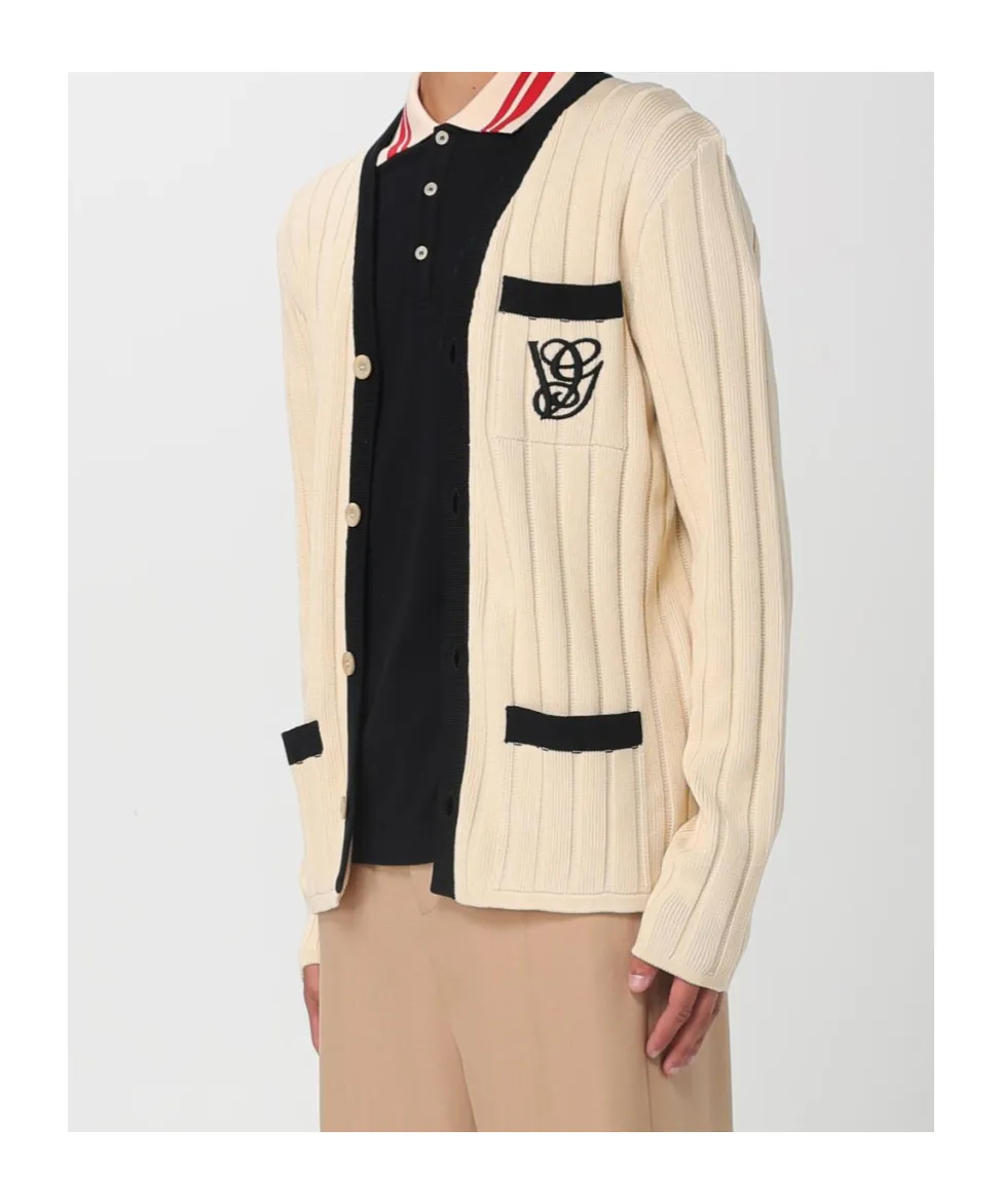 Monogram-Embroidered Cardigan