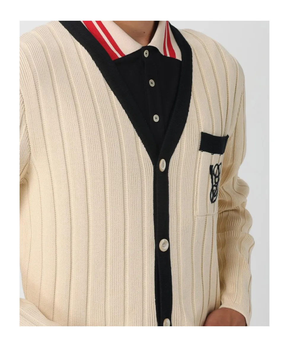 Monogram-Embroidered Cardigan
