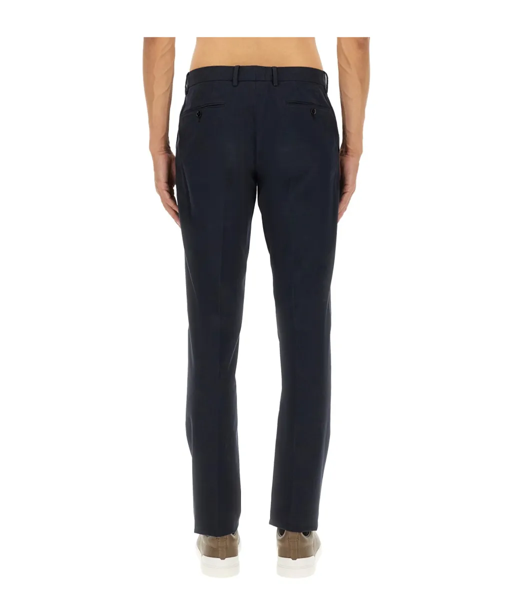 Side-Pocket Raw-Edge Trousers