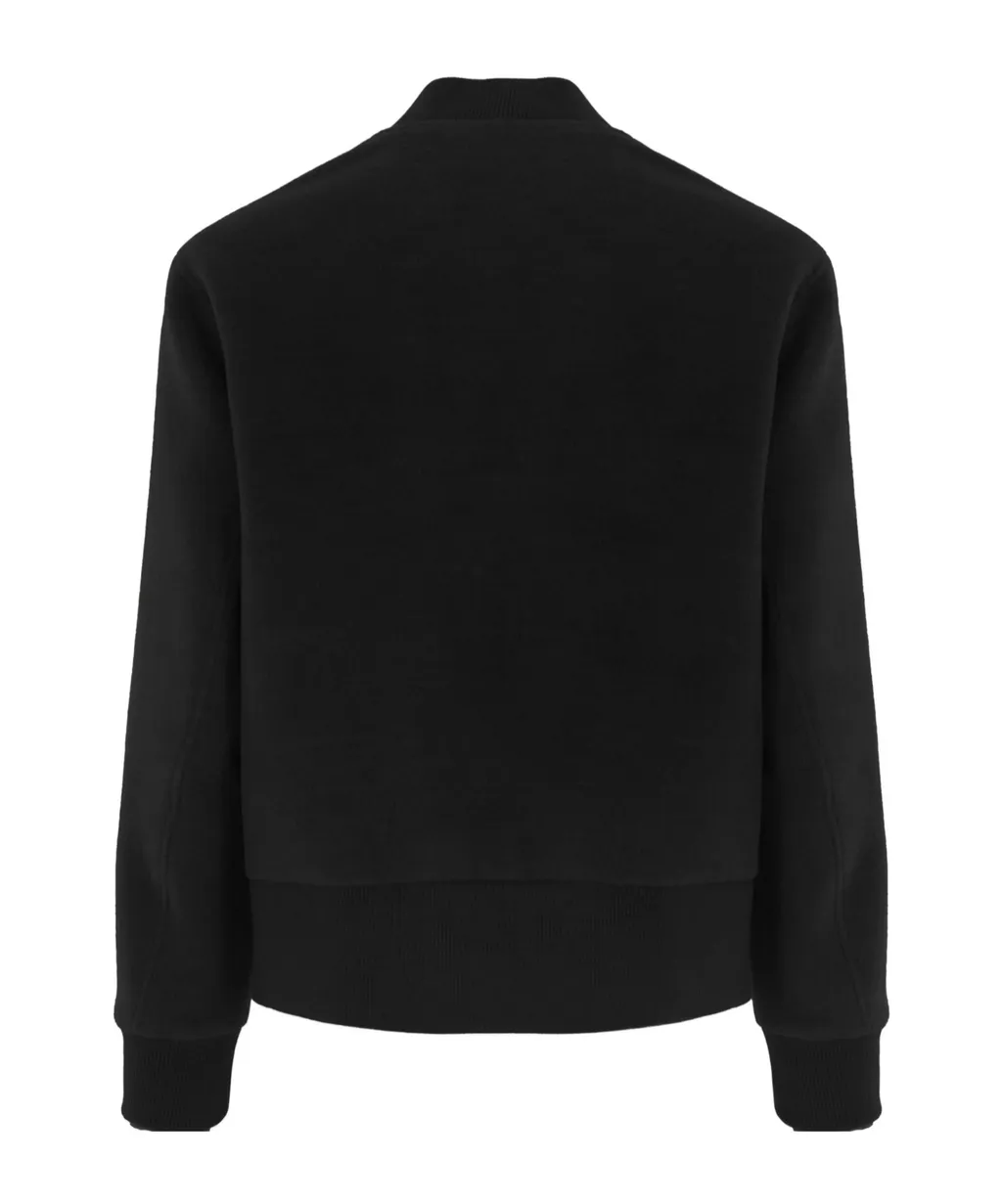Wool Zip-Front Bomber Jacket