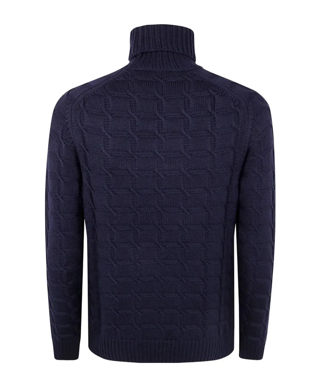 Cable-Knit Turtleneck Sweater