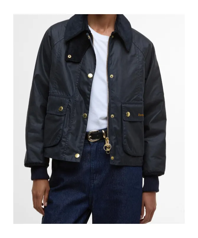 Barbour Cropped Beadnell Waxed Jacket