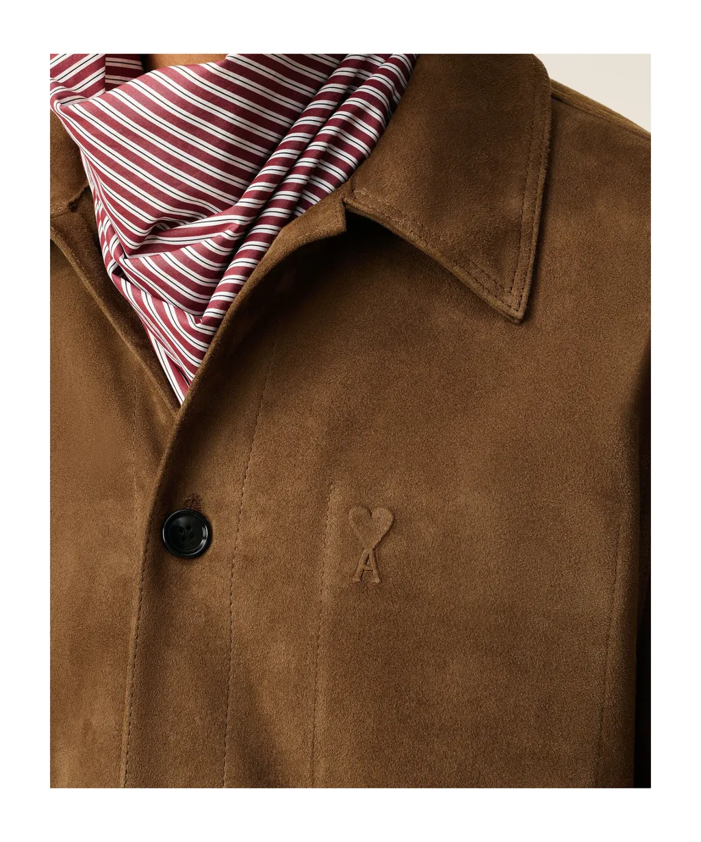 Long-Sleeved Leather Jacket