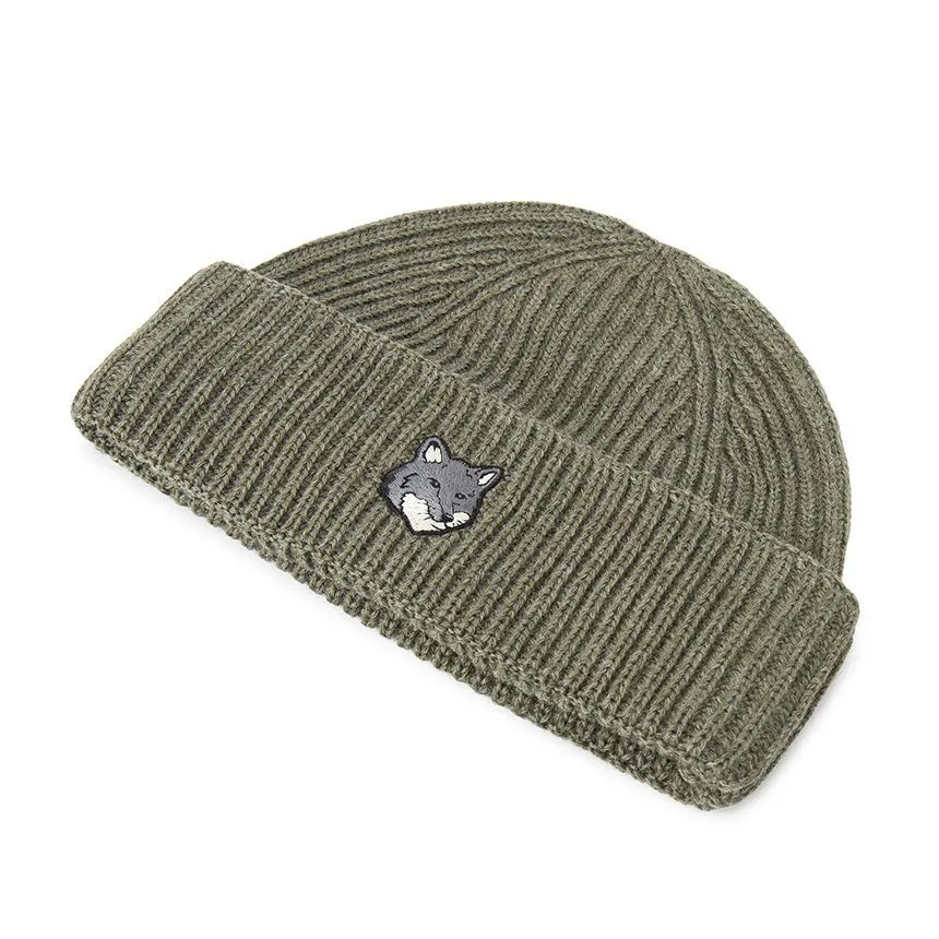 Maison Kitsun Fox Head Large Beanie