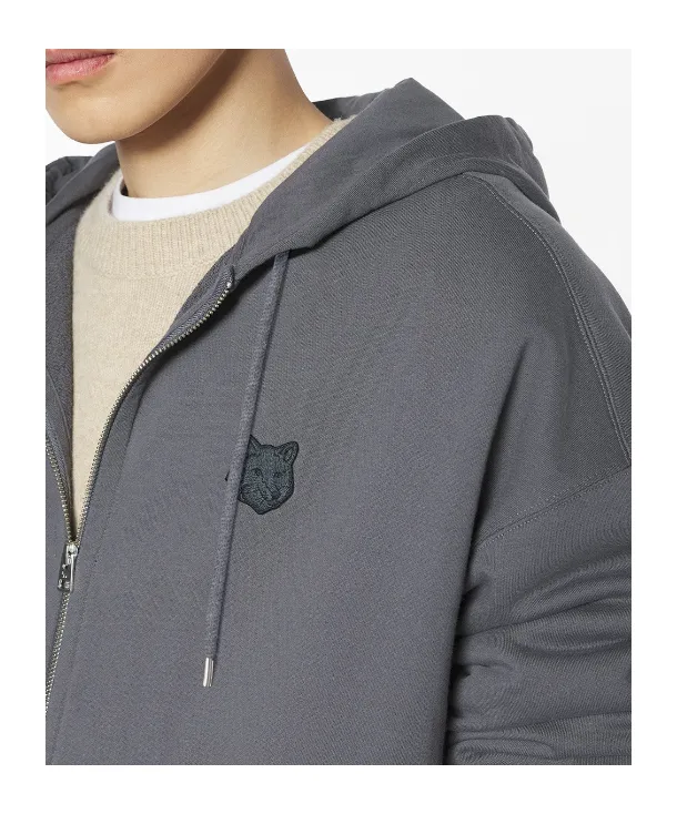 Maison Kitsuné Fox Head Zipped Oversized Hoodie