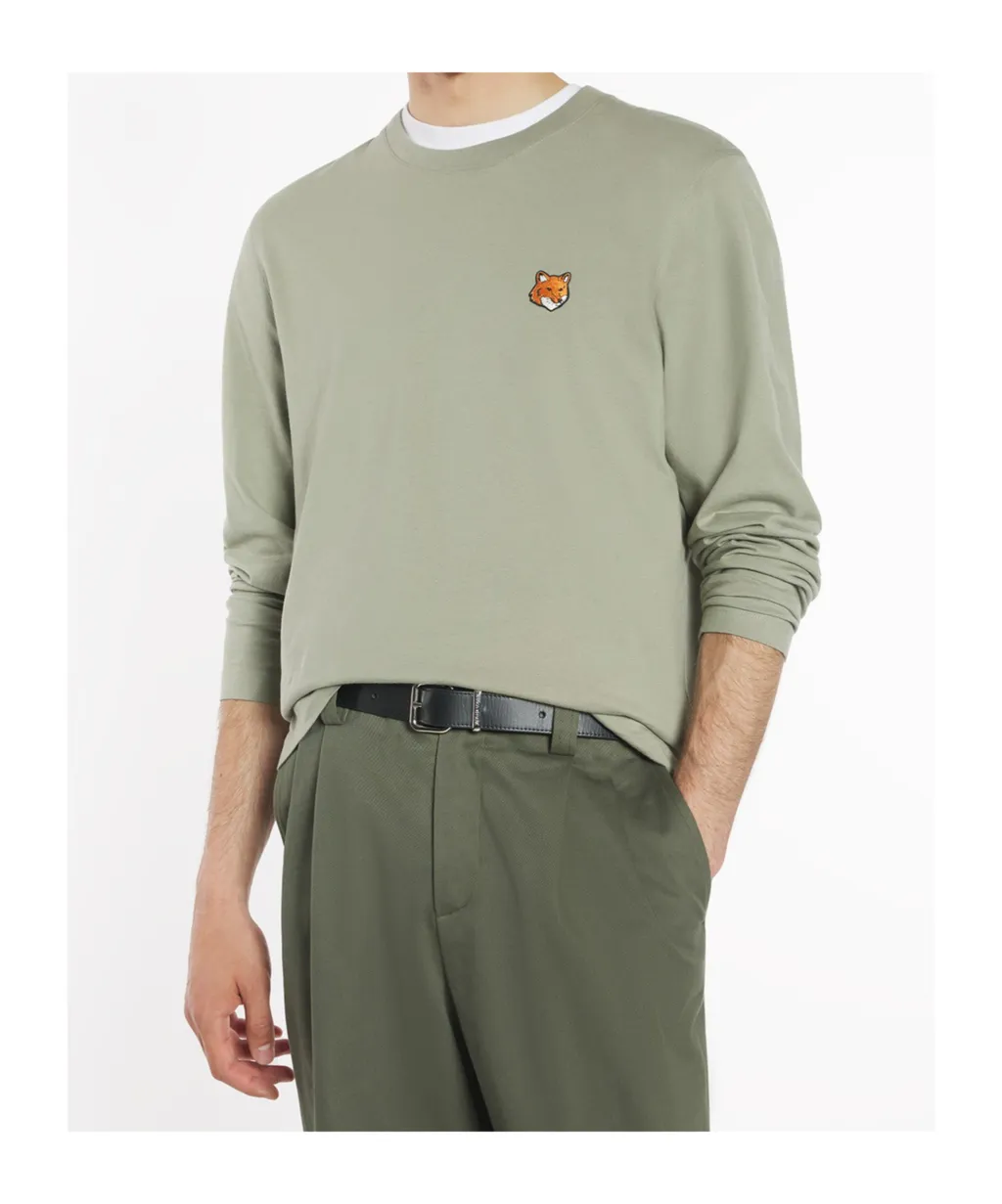 Maison Kitsuné Fox-Head Embroidered T-Shirt
