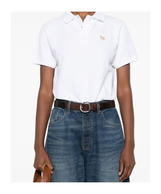 Fox-Embroidered Polo Shirt