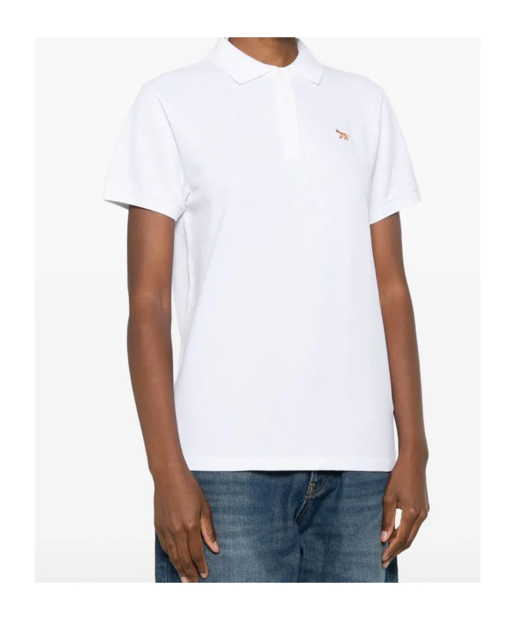 Fox-Embroidered Polo Shirt
