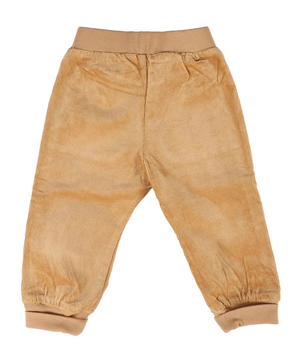 Moschino Kids Teddy-Embroidered Tapered-Leg Corduroy Trousers