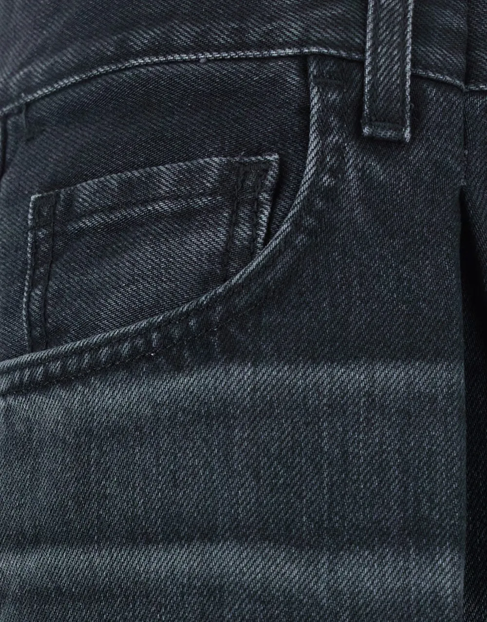 Ruffle Detail Denim Trousers