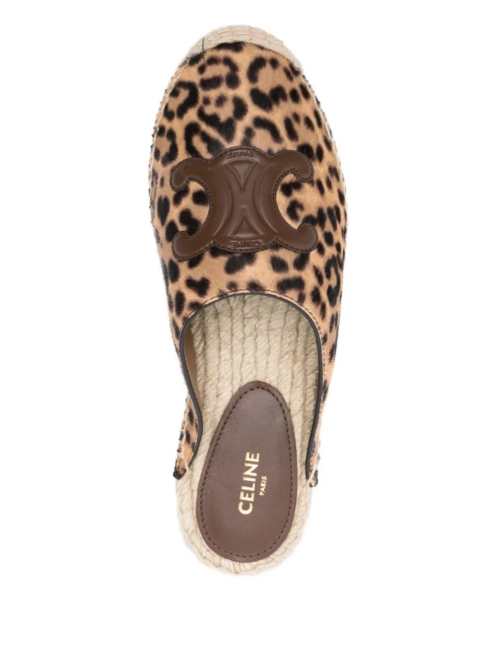 Les Espadrilles Celine Mule In Leopard Printed Hairy Calfskin