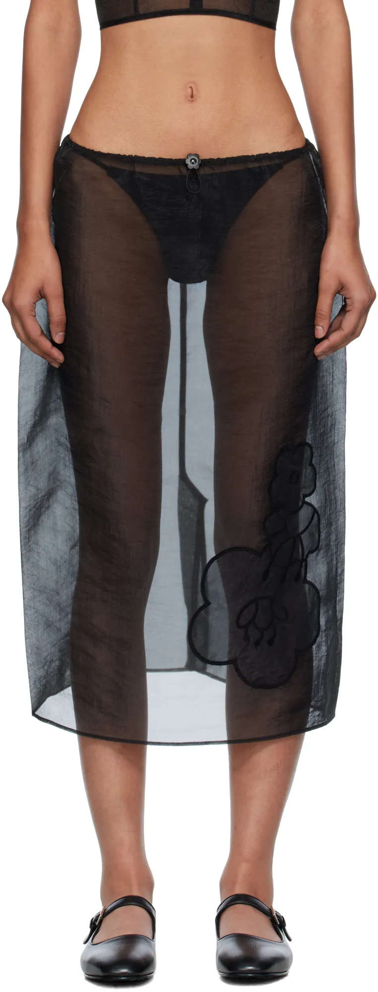 Elastic Drawstring Skirt