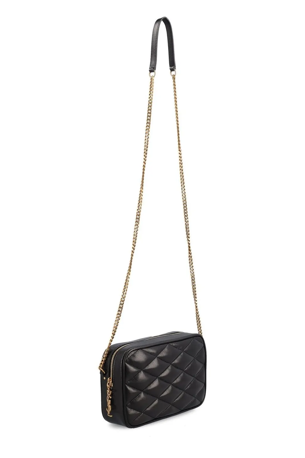 Logo Plaque Zip-Up Shoulder Bag