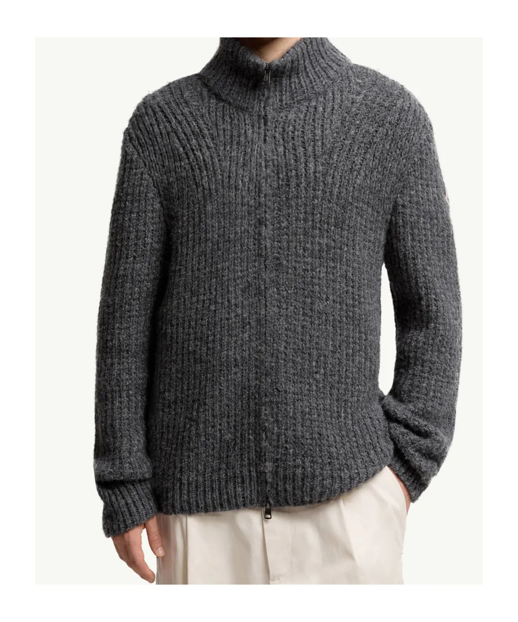 Alpaca & Wool Zip-Up Cardigan