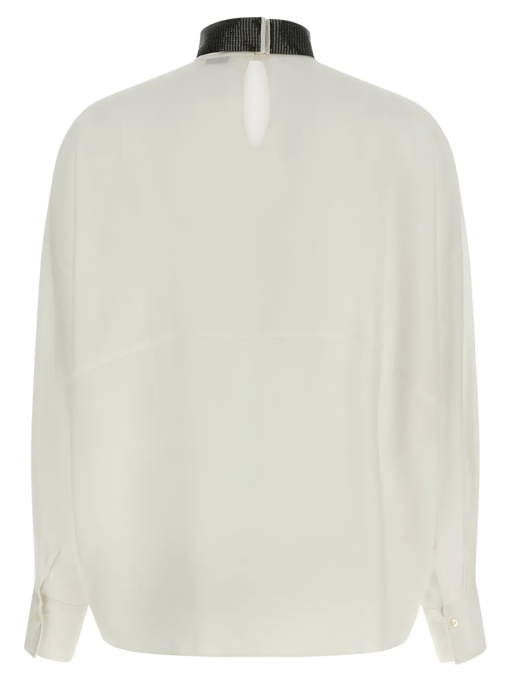 High-Neck Embellished Blouse