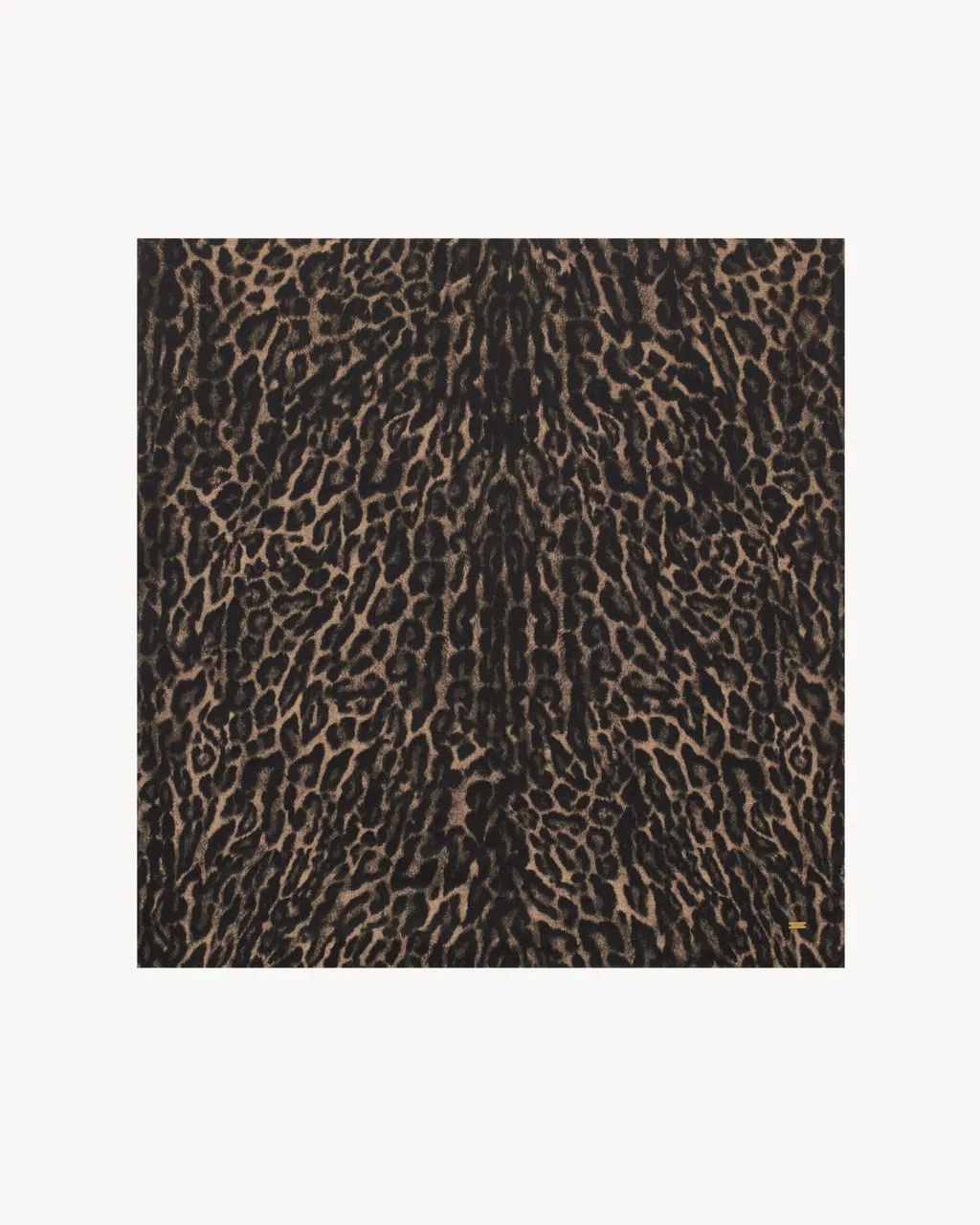 Saint Laurent Leopard Knitted Scarf