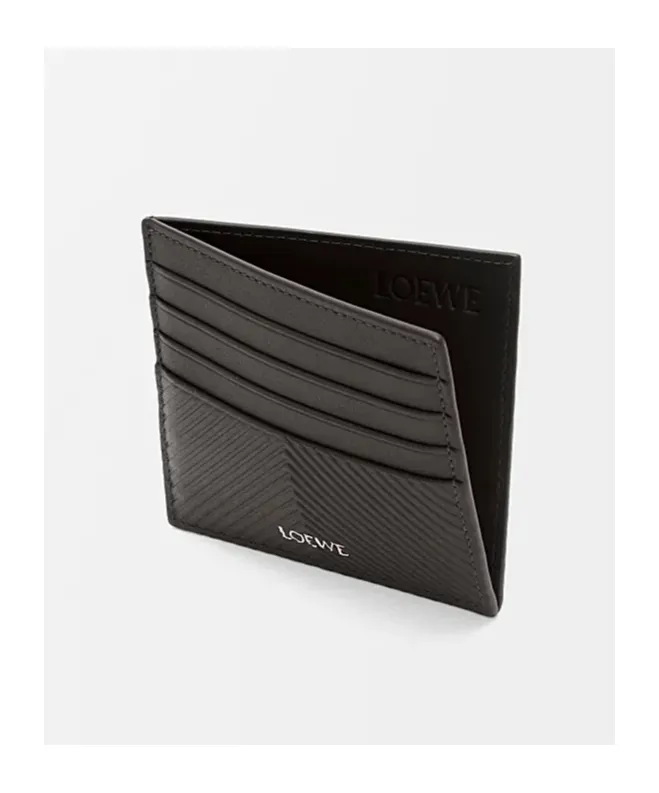 Open Cardholder In Textured Classic Calfskin