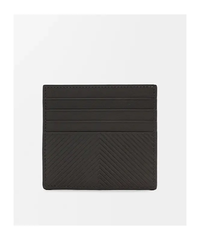 Open Cardholder In Textured Classic Calfskin