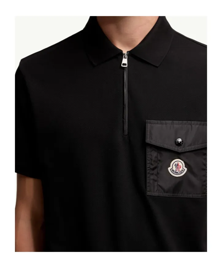 Cotton Piquet Polo Shirt With Pocket