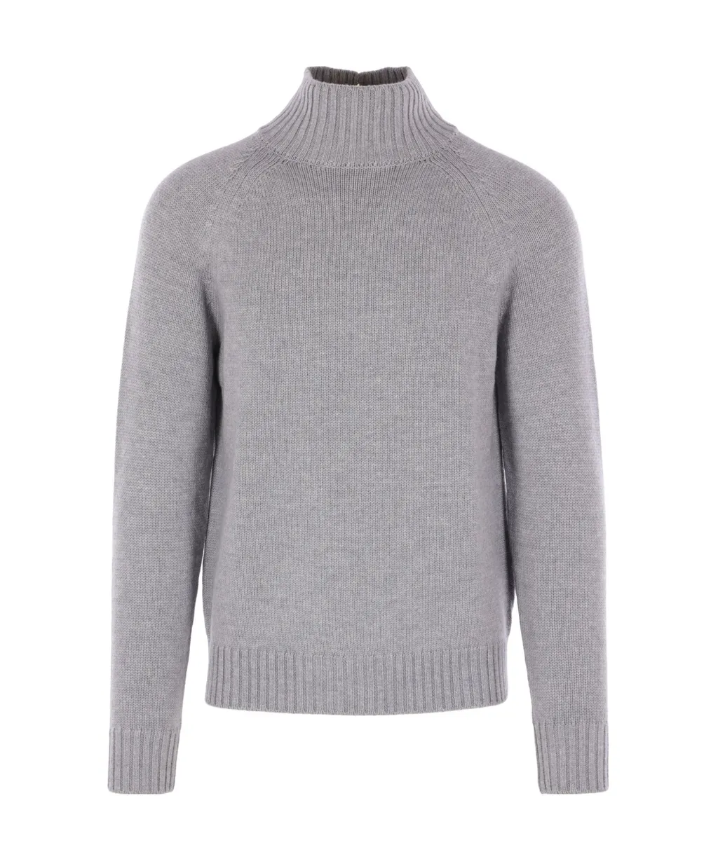 High-Neck Raglan-Sleeve Sweater