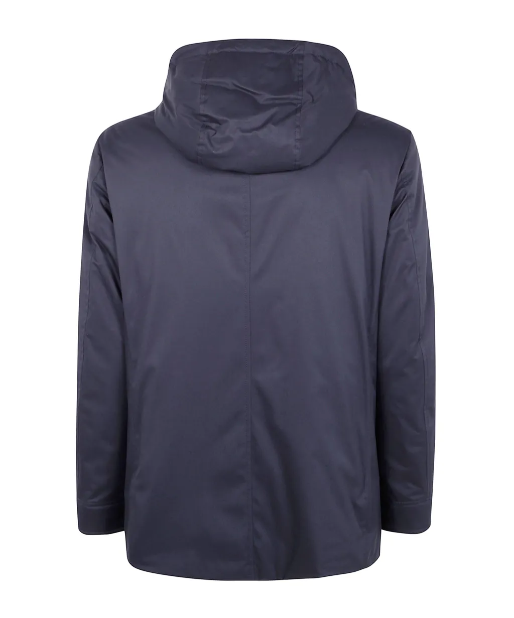 Hooded Zip-Fastening Jacket