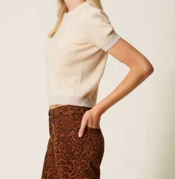 Puff-Sleeve Wool Sweater