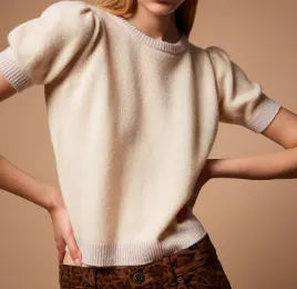 Puff-Sleeve Wool Sweater