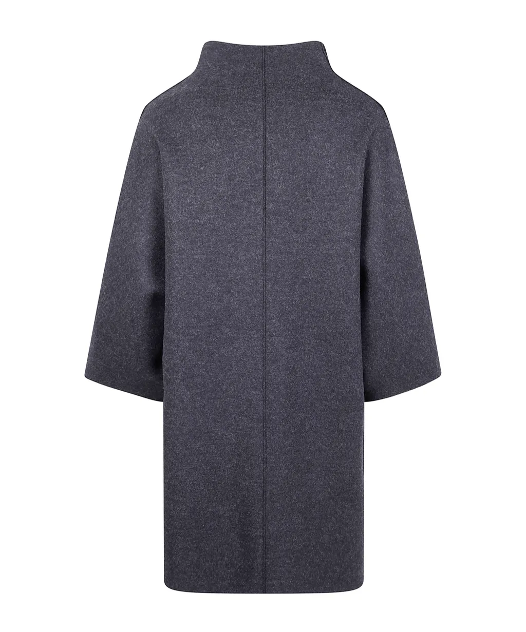 Mantle High-Neck Half-Sleeve Coat