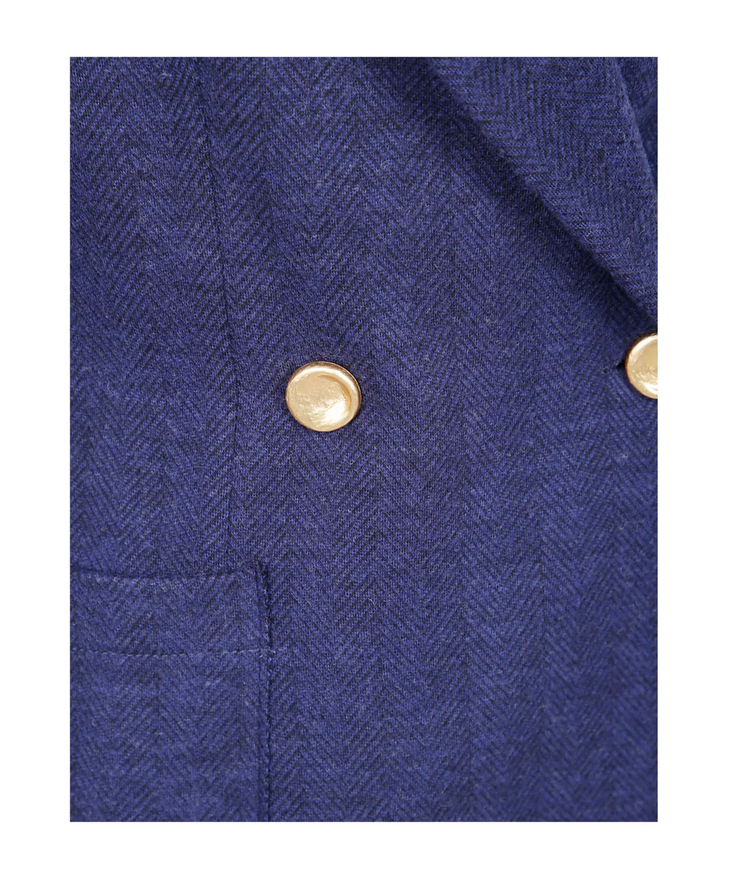 Herringbone Double-Breasted Jacket