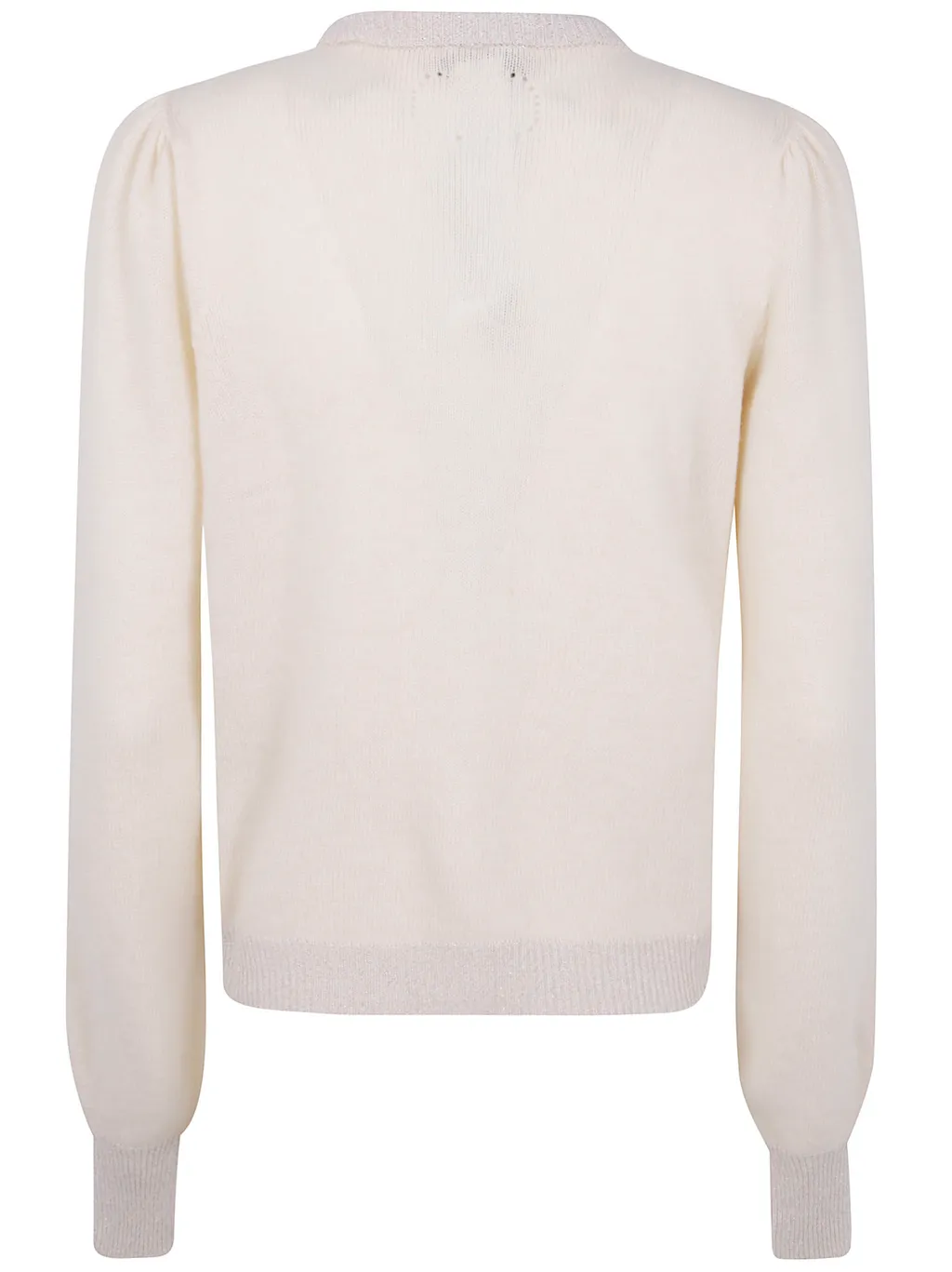 Puff-Sleeve Button Cardigan