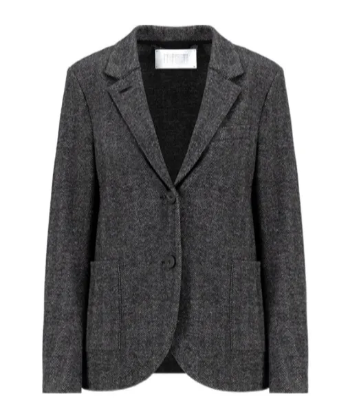 Herringbone-Pattern Wool Jacket