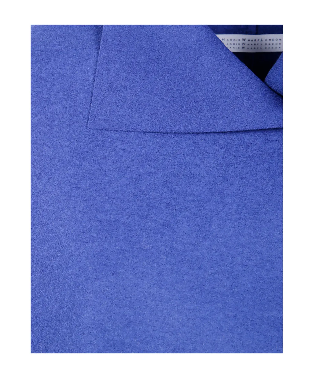 Mantle Folded-Collar Short-Sleeve Coat