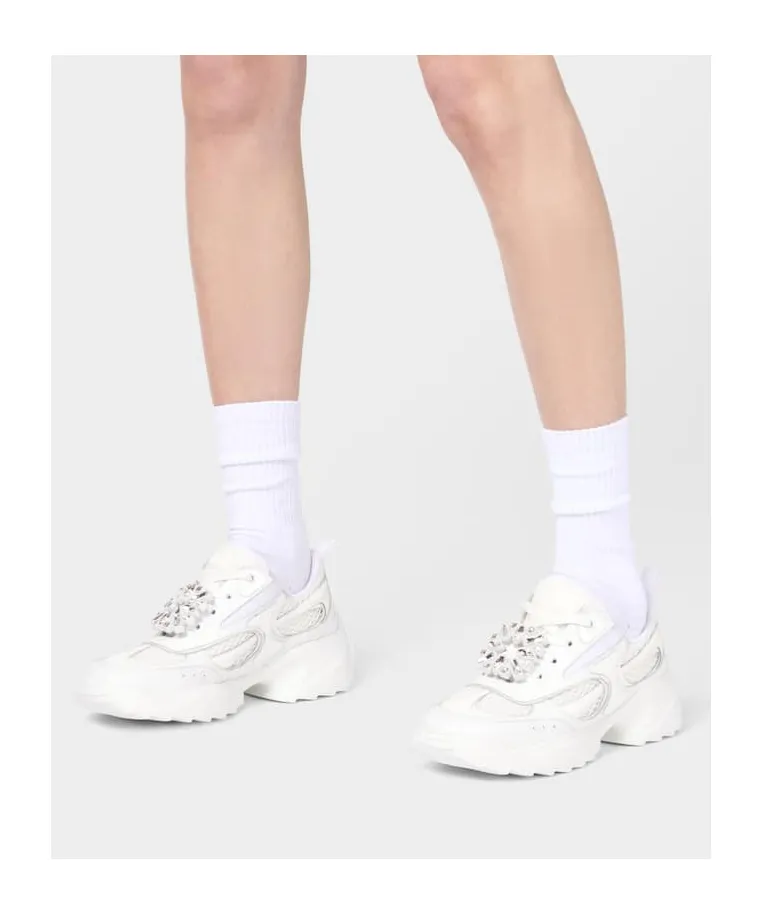 Viv' On The Run Sneakers In Leather And Fabric