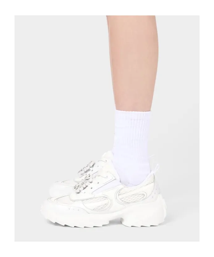Viv' On The Run Sneakers In Leather And Fabric