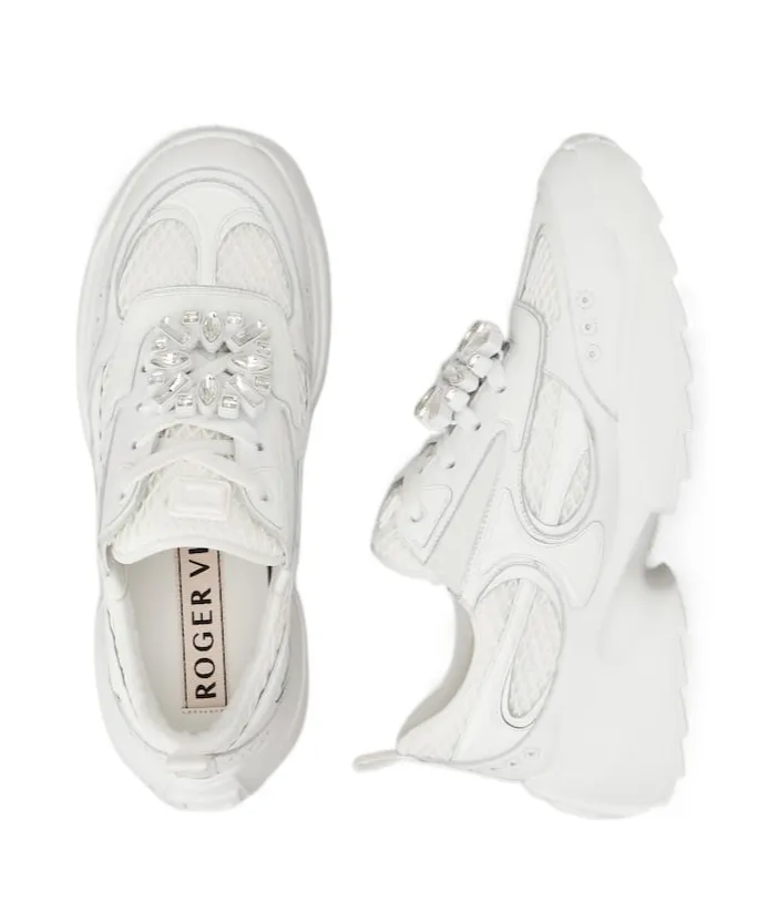 Viv' On The Run Sneakers In Leather And Fabric